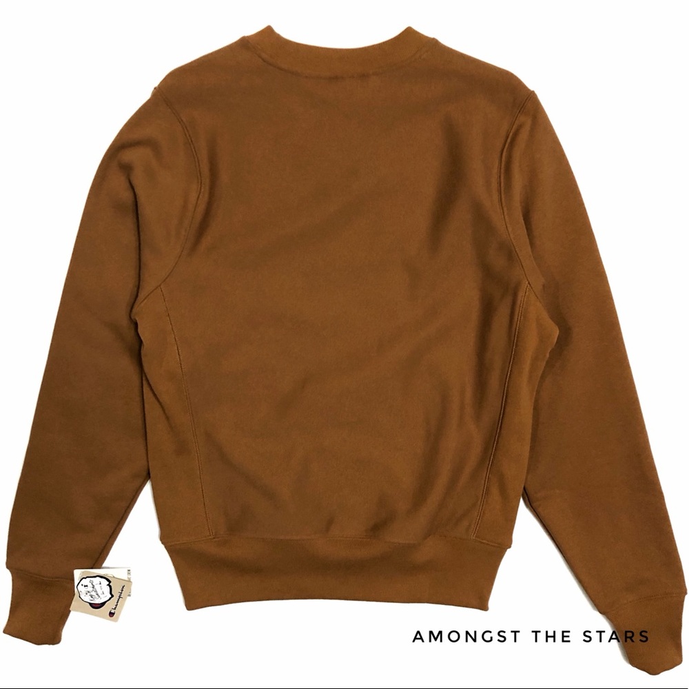 Champion LIFE Reverse Weave Brown Crew Sweatshirt - Picture 4 of 4